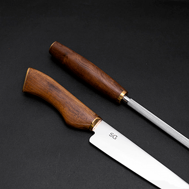 Conjunto Faca E Chaira Campeira Inox 2mm